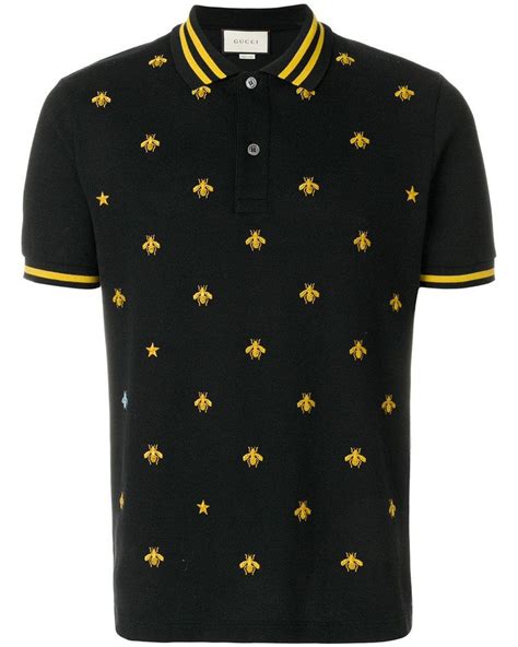 gucci bee shirt price|Gucci bee embroidered polo shirt.